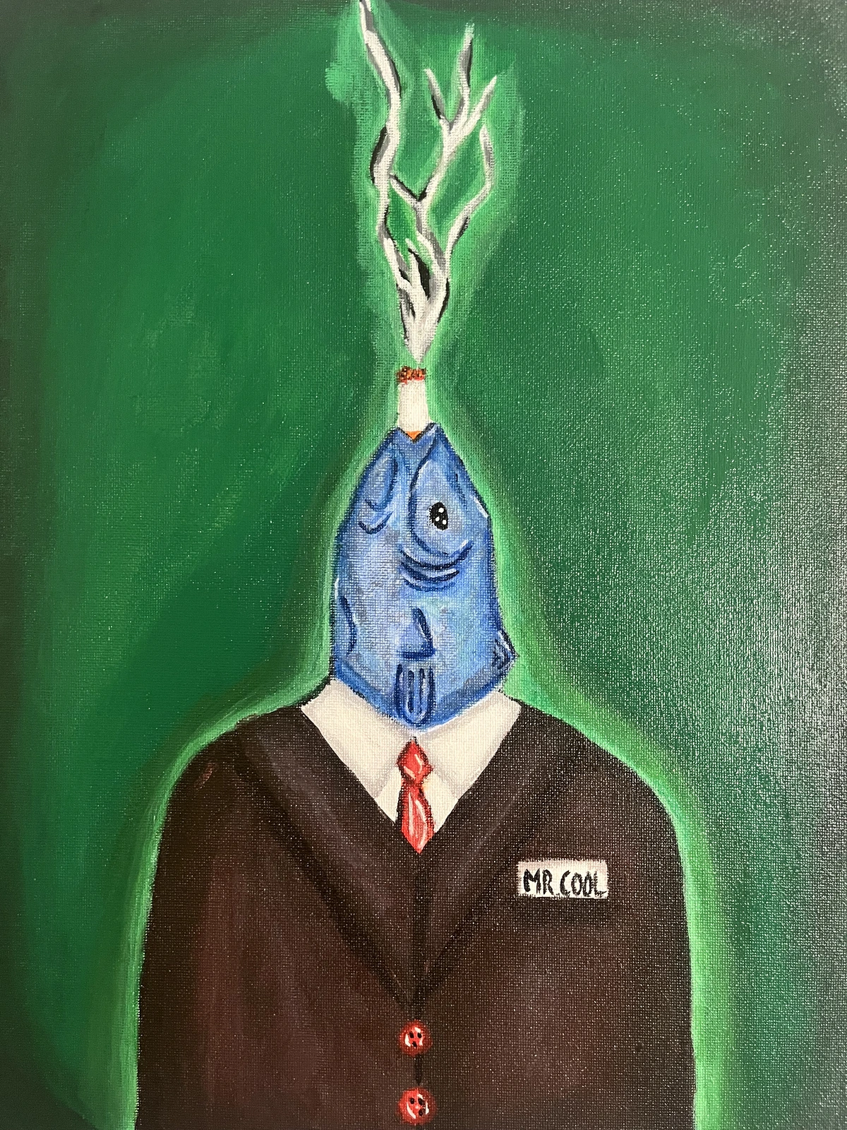 Akrylmålning MR. Cool av Melva Spindel