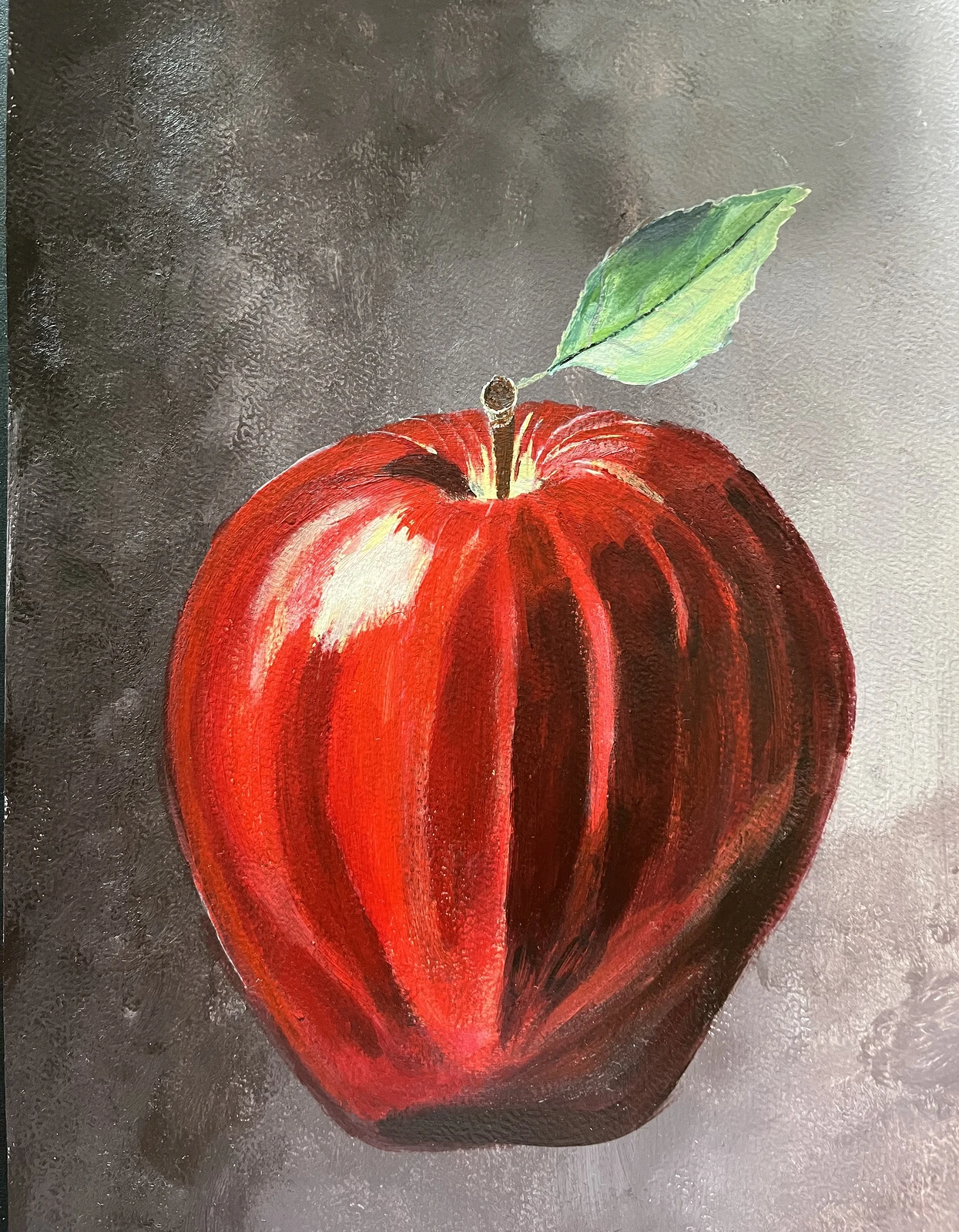 Akrylmålning Äpple 1 av Anne-sofie Lundgren