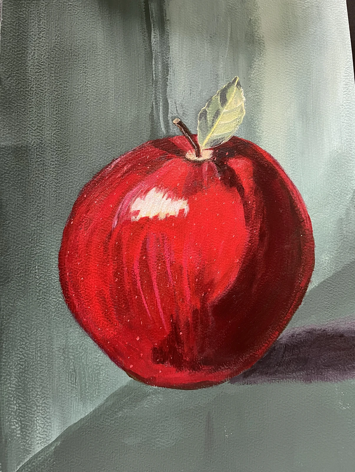 Akrylmålning Äpple 2 av Anne-sofie Lundgren