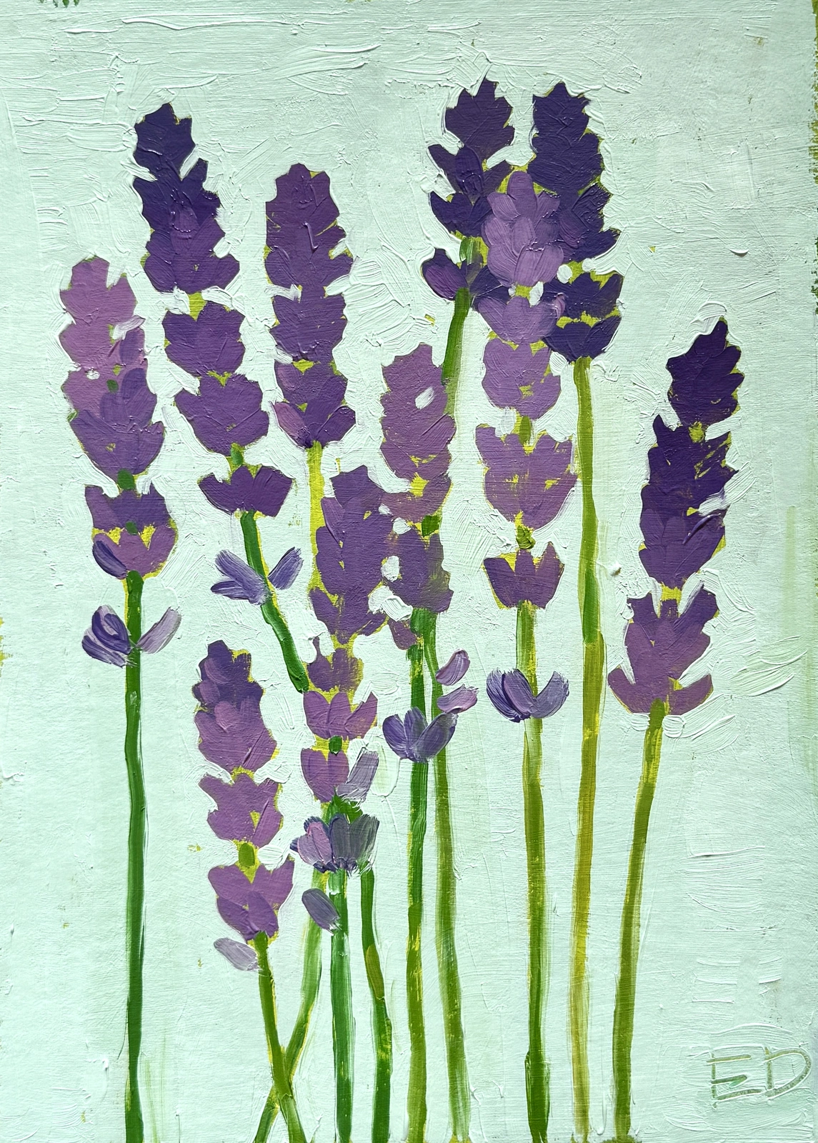 Oljemålning Lavender av Ekaterina Dutkevich