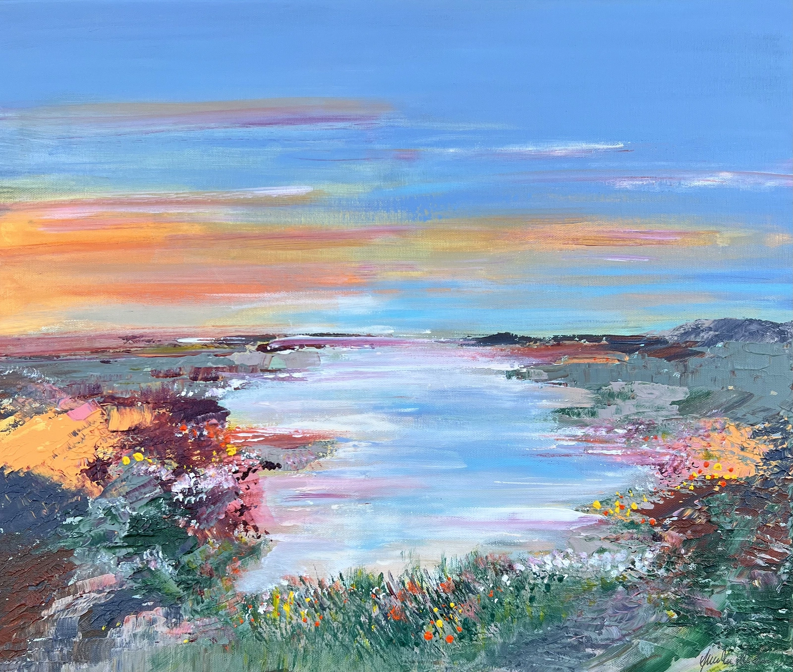 Akrylmålning A summer day. av Anne-lee Andersson