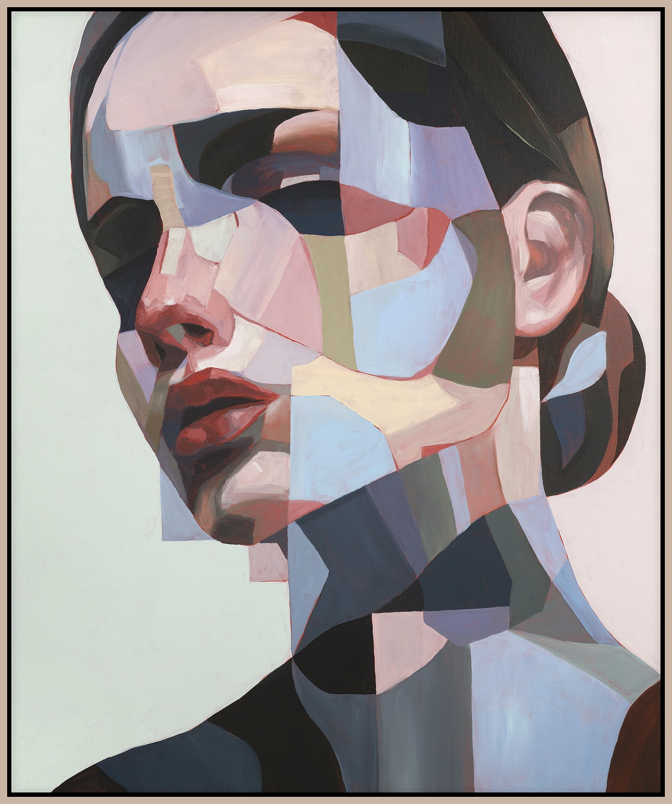 Akrylmålning Her Layers av Tomas Hammar