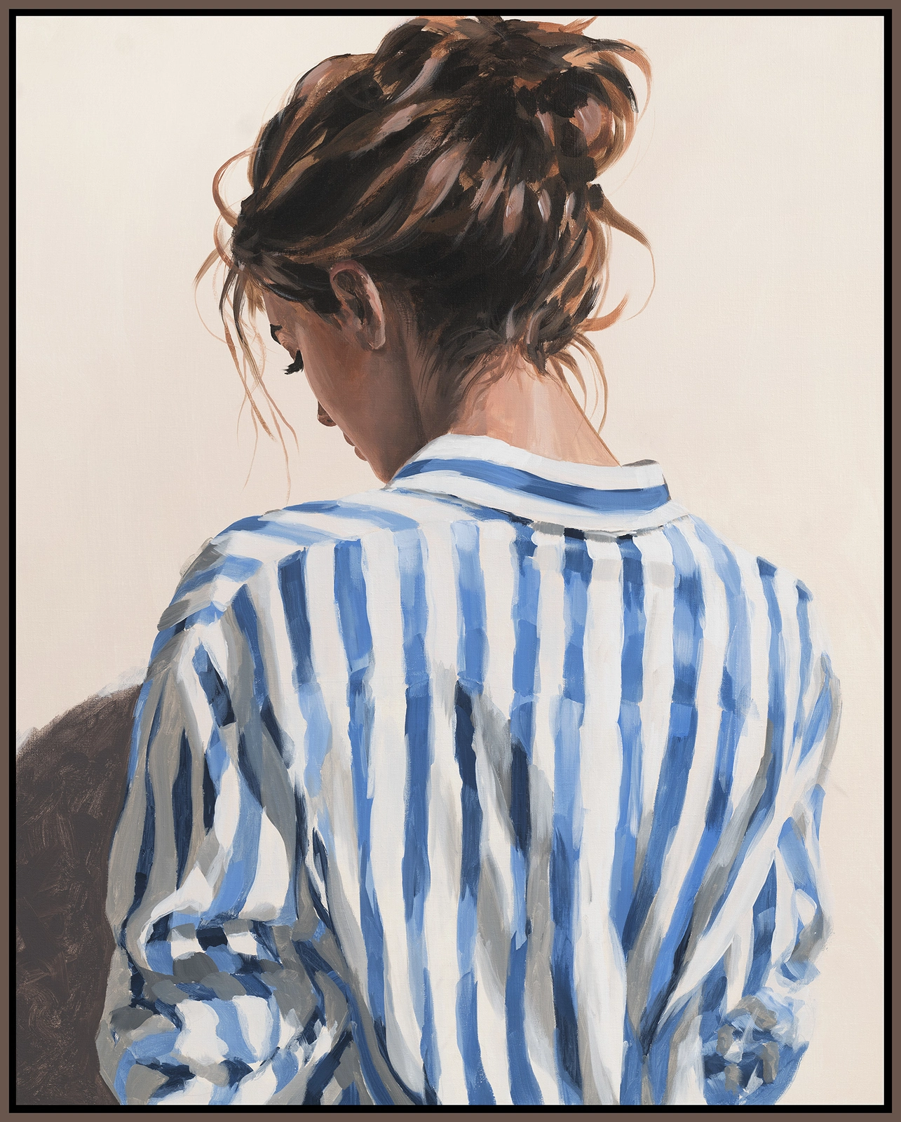 Akrylmålning Blue Stripes II av Tomas Hammar