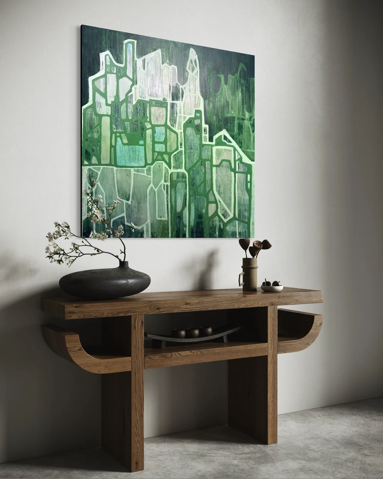 Akrylmålning City Veins (Interiörbild) av Annie Wikner