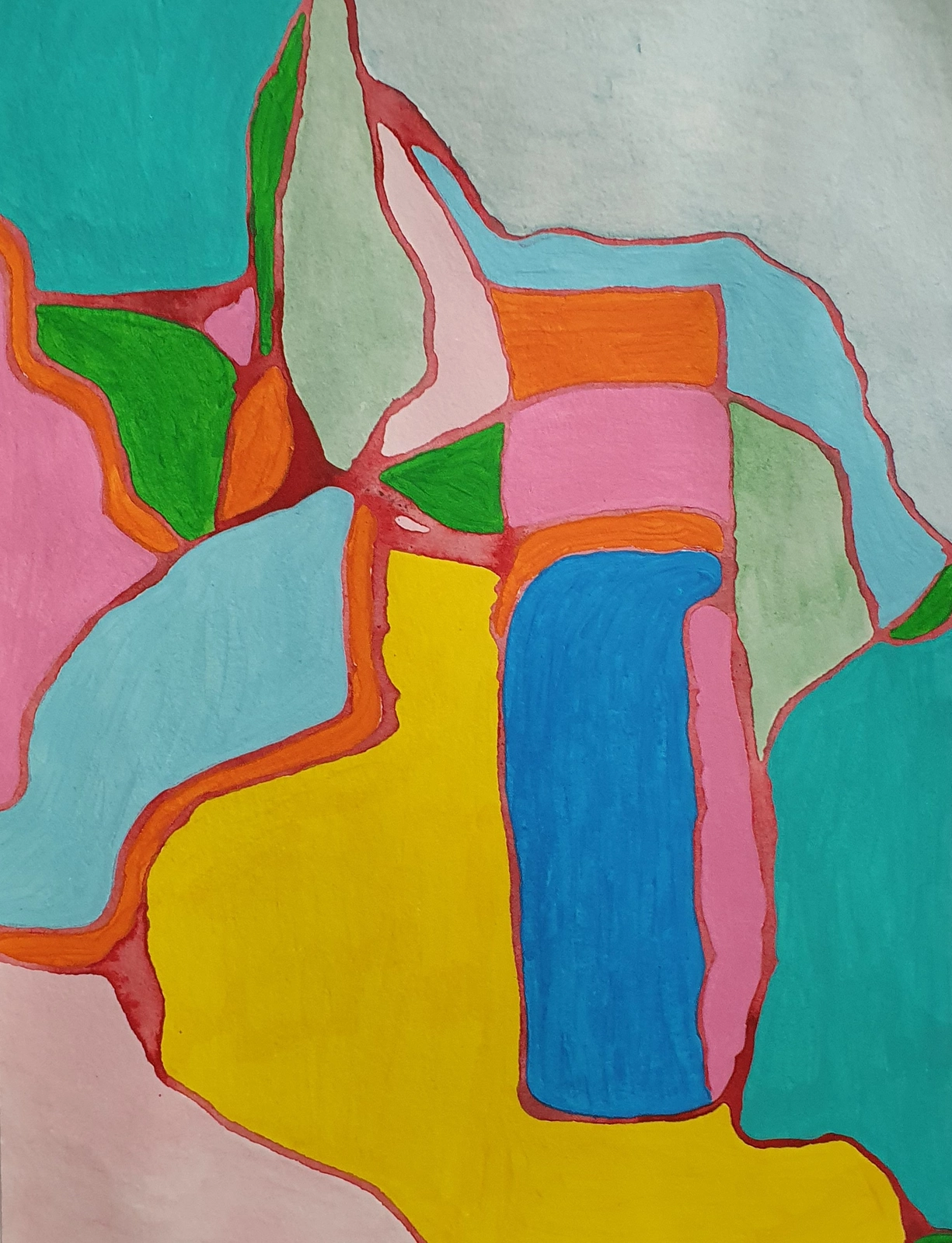 Akrylmålning Colours In Between av Maria Tyni Nilsson