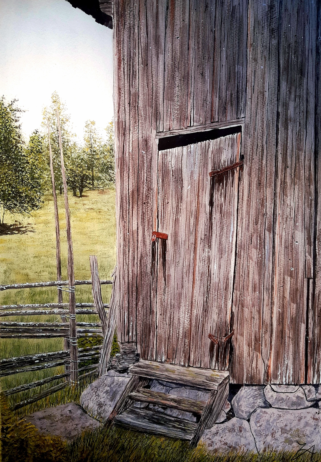 Akvarell Målningens själ av Victor Andersson