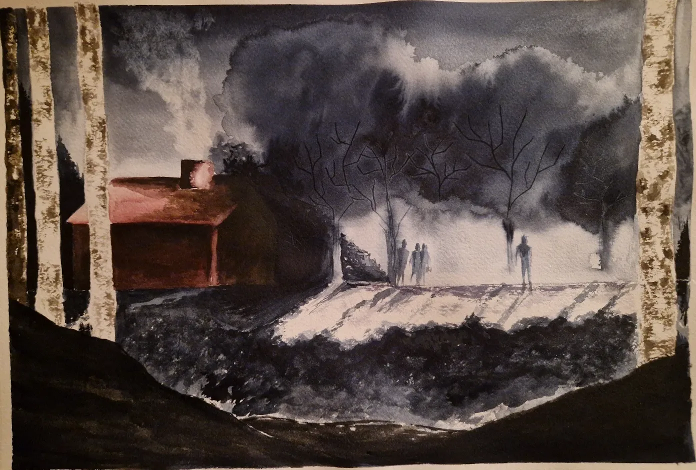 Akvarell Gloomy av Annie Widdgård