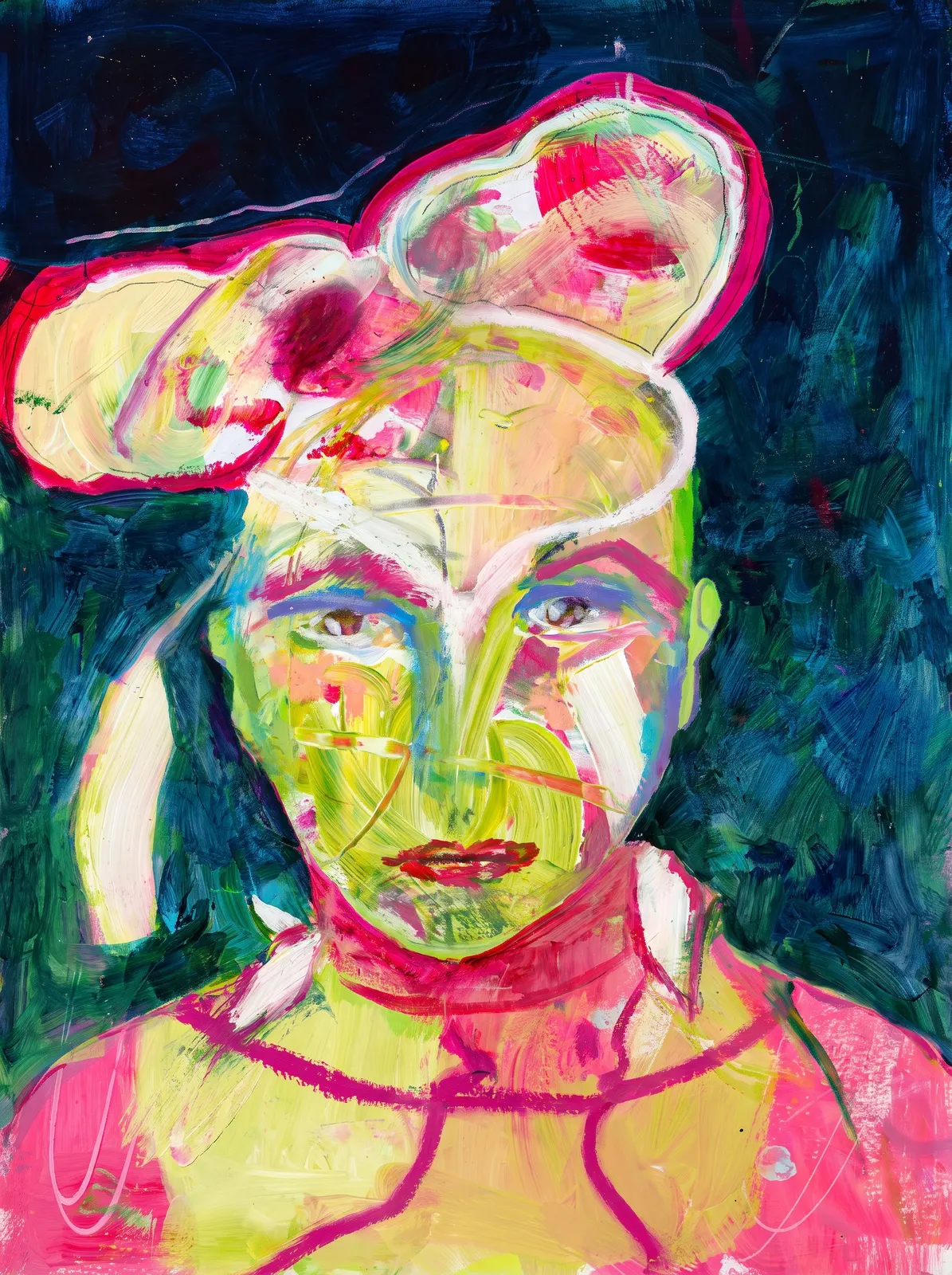 Akrylmålning Pink Nice Goblin av Katrin Englund