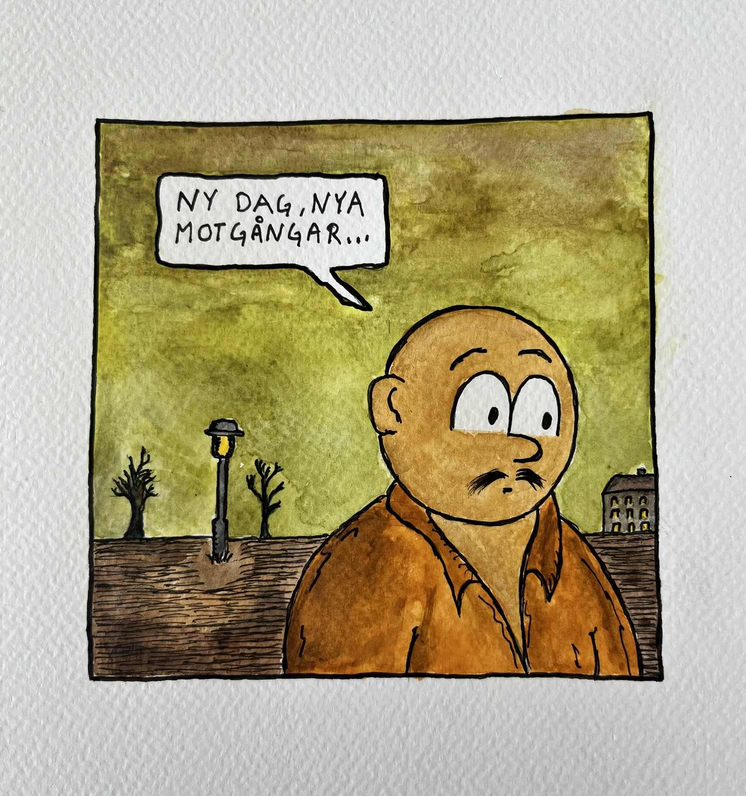 Akvarell Ny dag av Miks Bombo