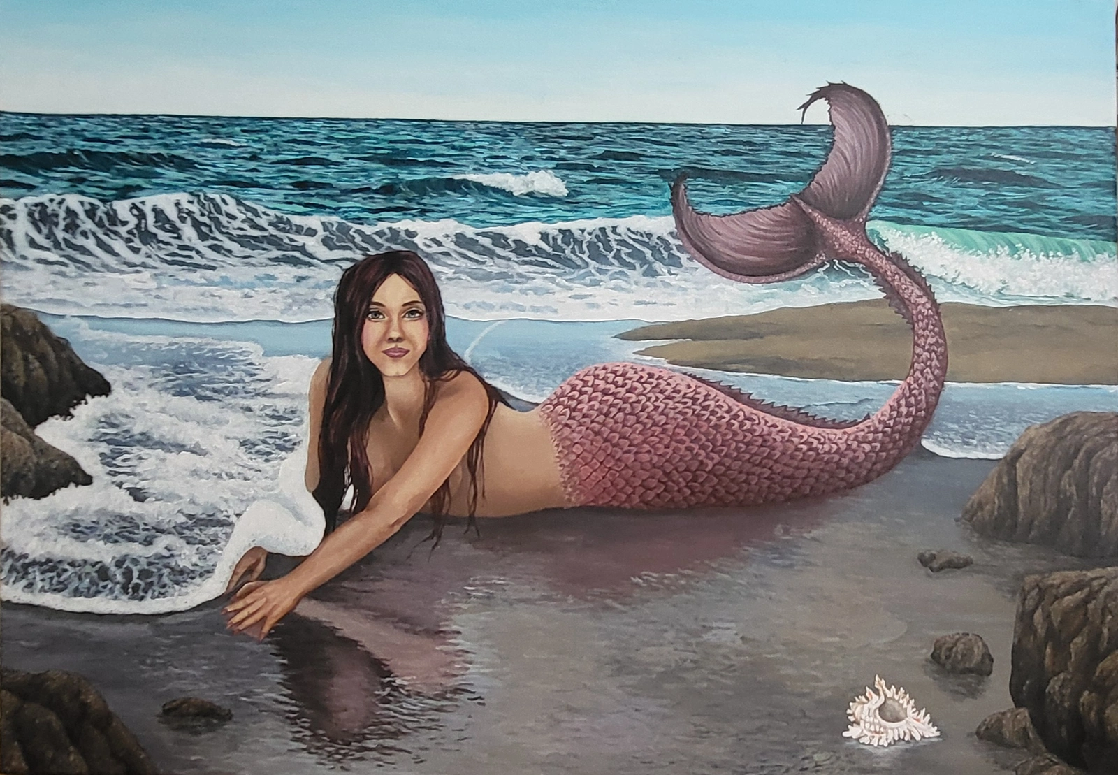 Akrylmålning Alter ego av Hannah Kiiskinen Kemi