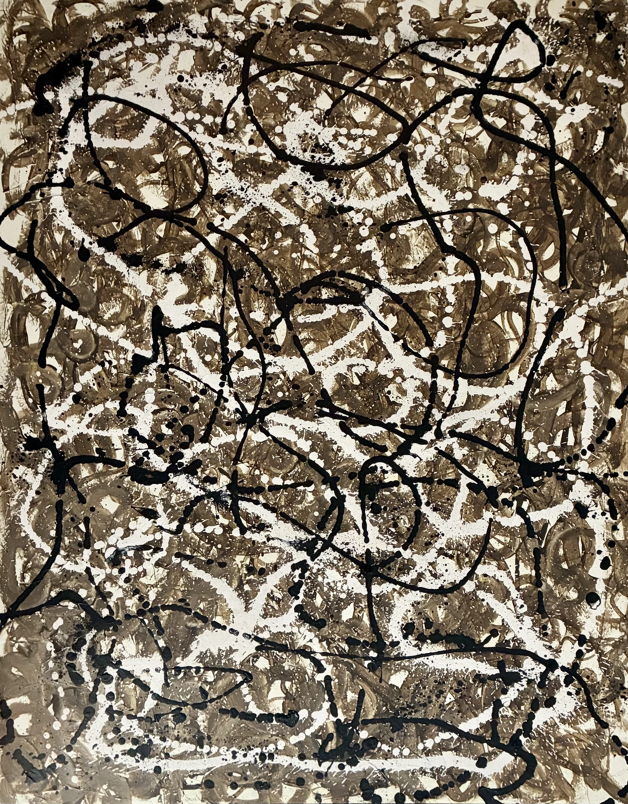 Akrylmålning Abstract nr:17 av Ninni Andersson