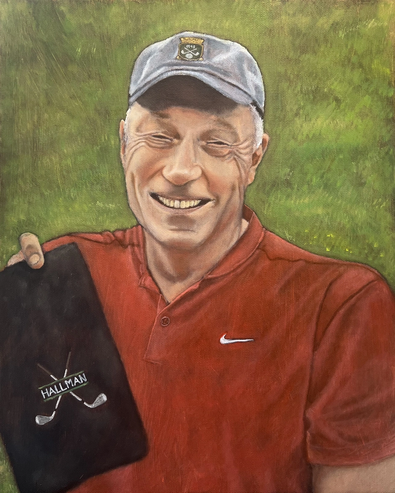 Oljemålning Golfaren av Zion Hallman Skäre