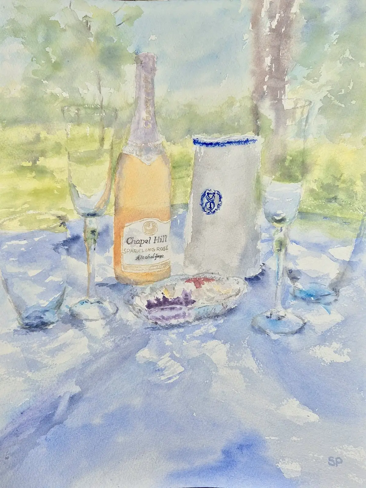 Akvarell Sommardryck av Susanne Persdotter