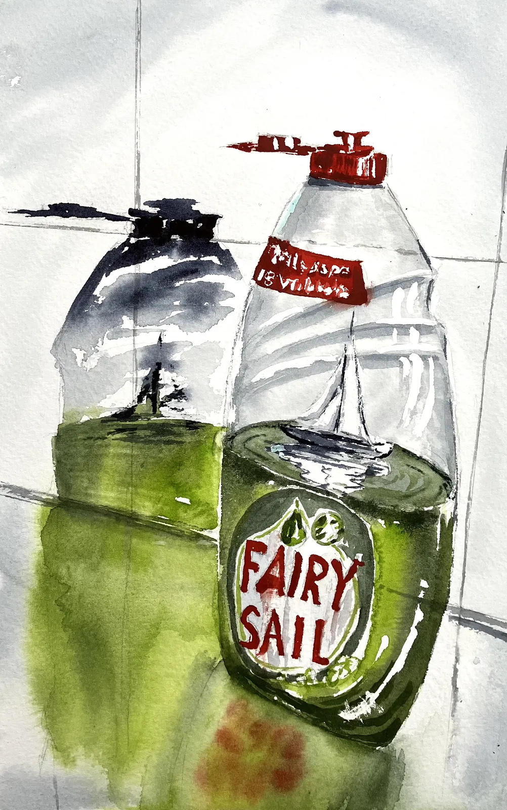 Akvarell Fairy Sail av Cecilia Jeppsson