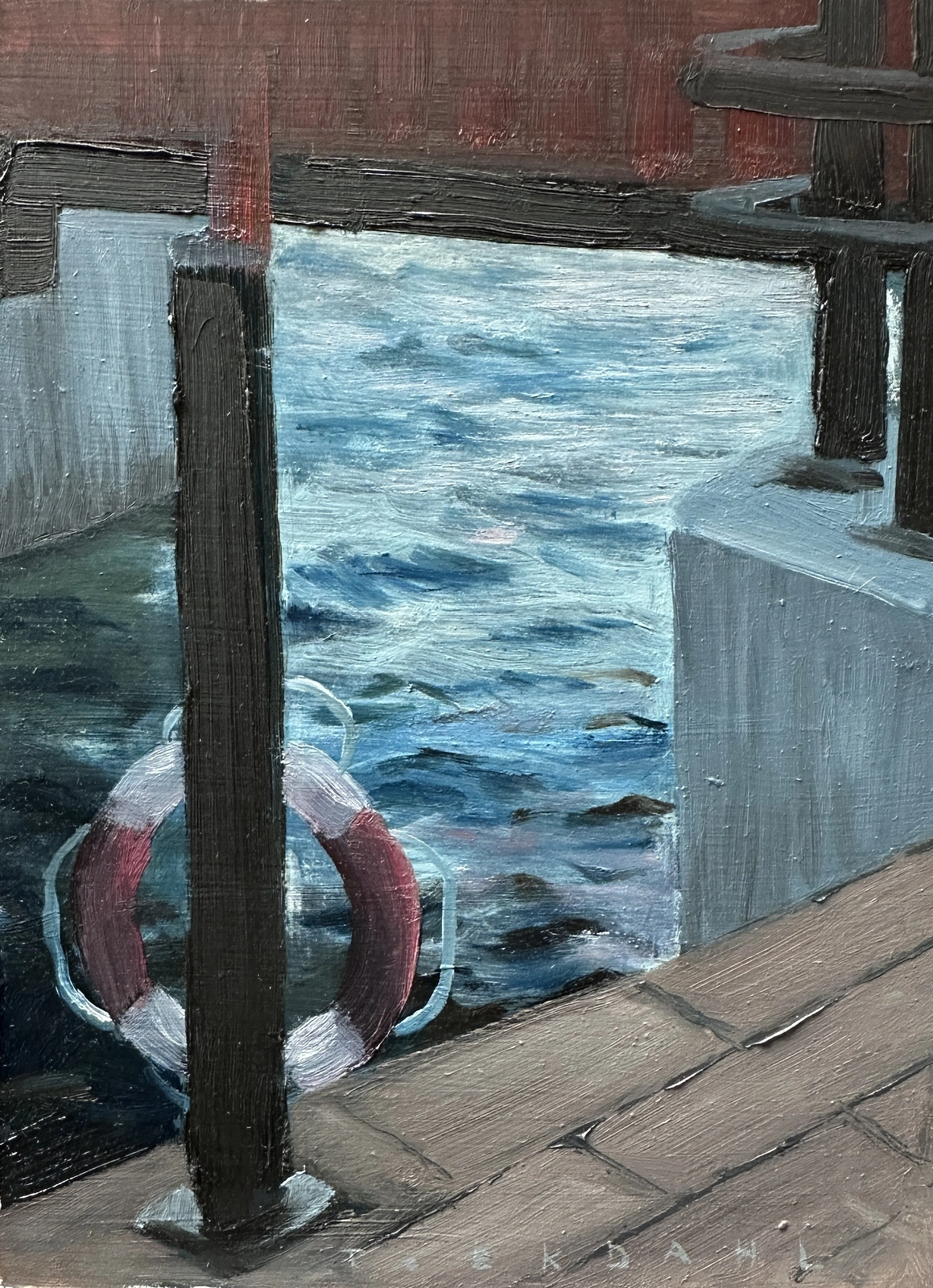 Oljemålning Oceanhnen av Thomas Ekdahl