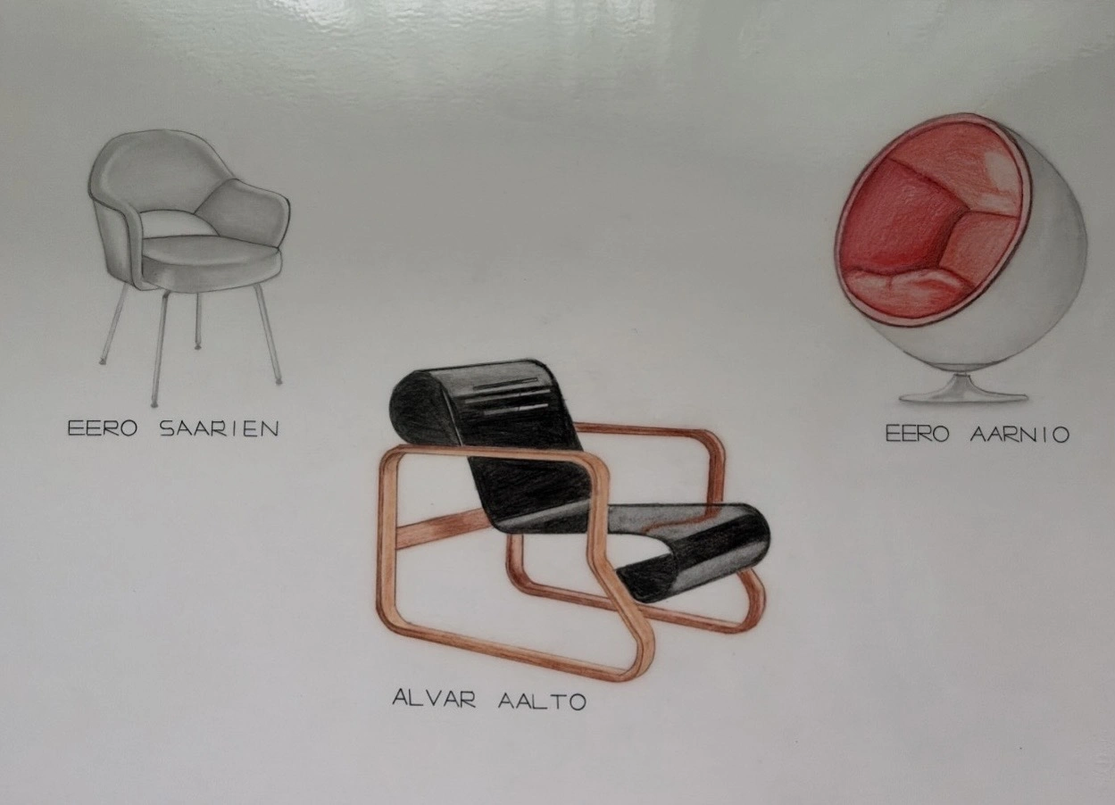 Affisch med designklassiker av Simona Hristovska