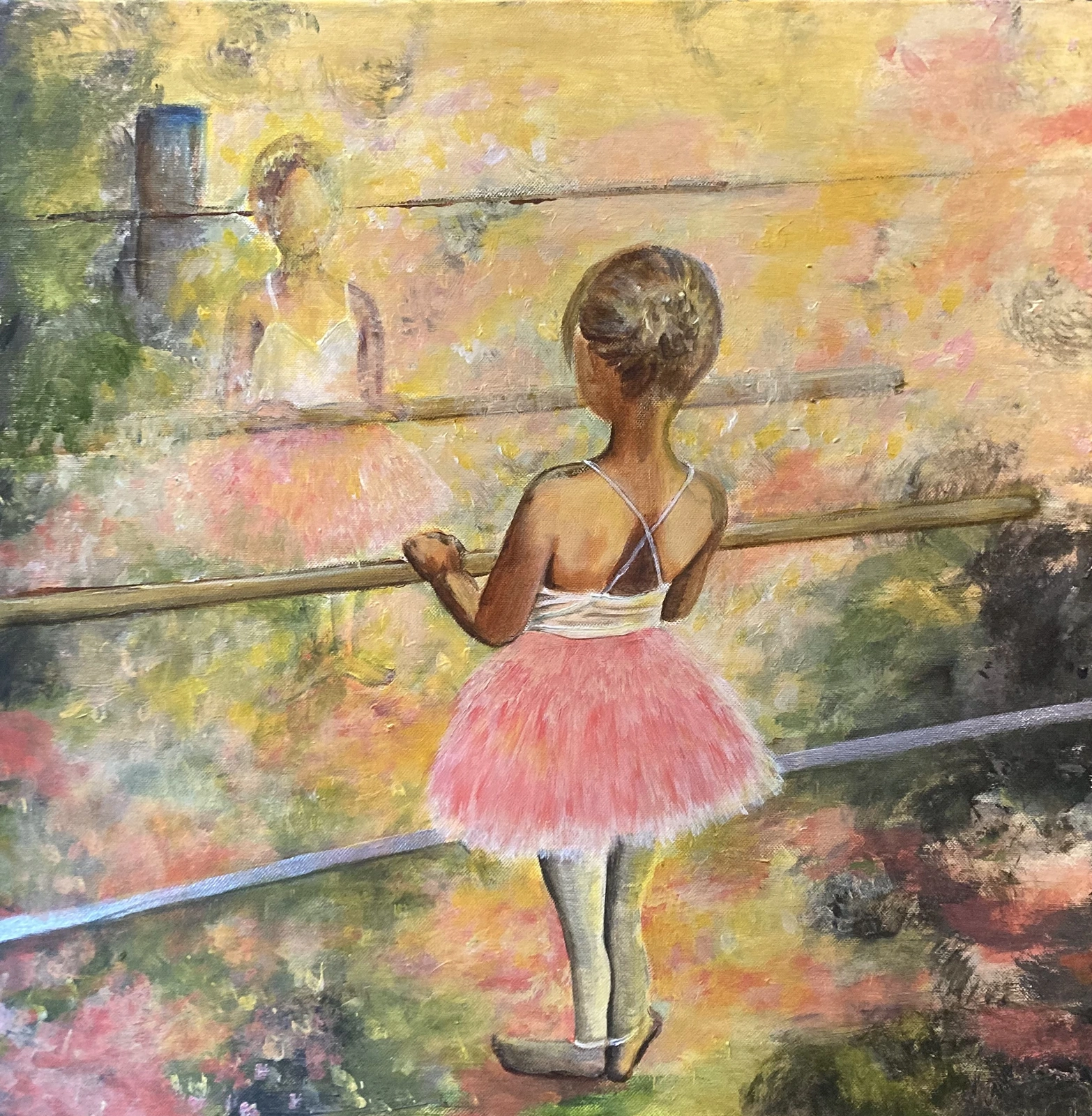Akrylmålning Lilla ballerinan av Jennie Larsdotter