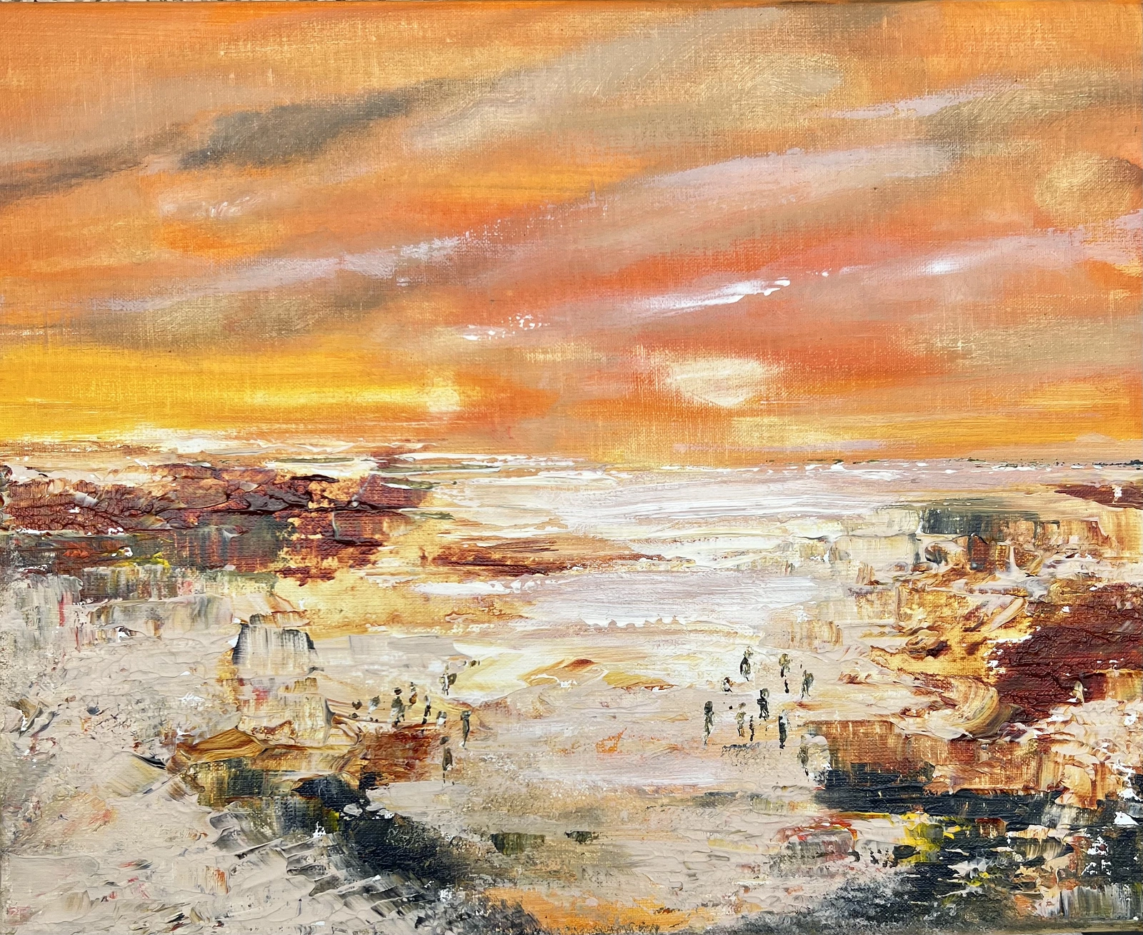 Akrylmålning Drifting Home av Anne-lee Andersson