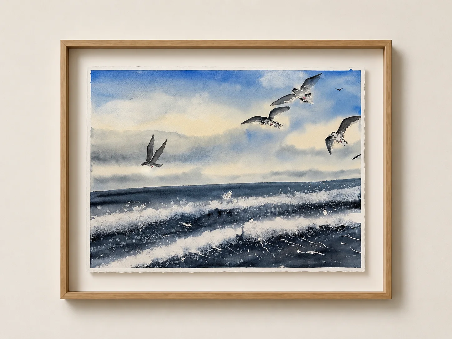 Akvarell Havet av Elin Åberg
