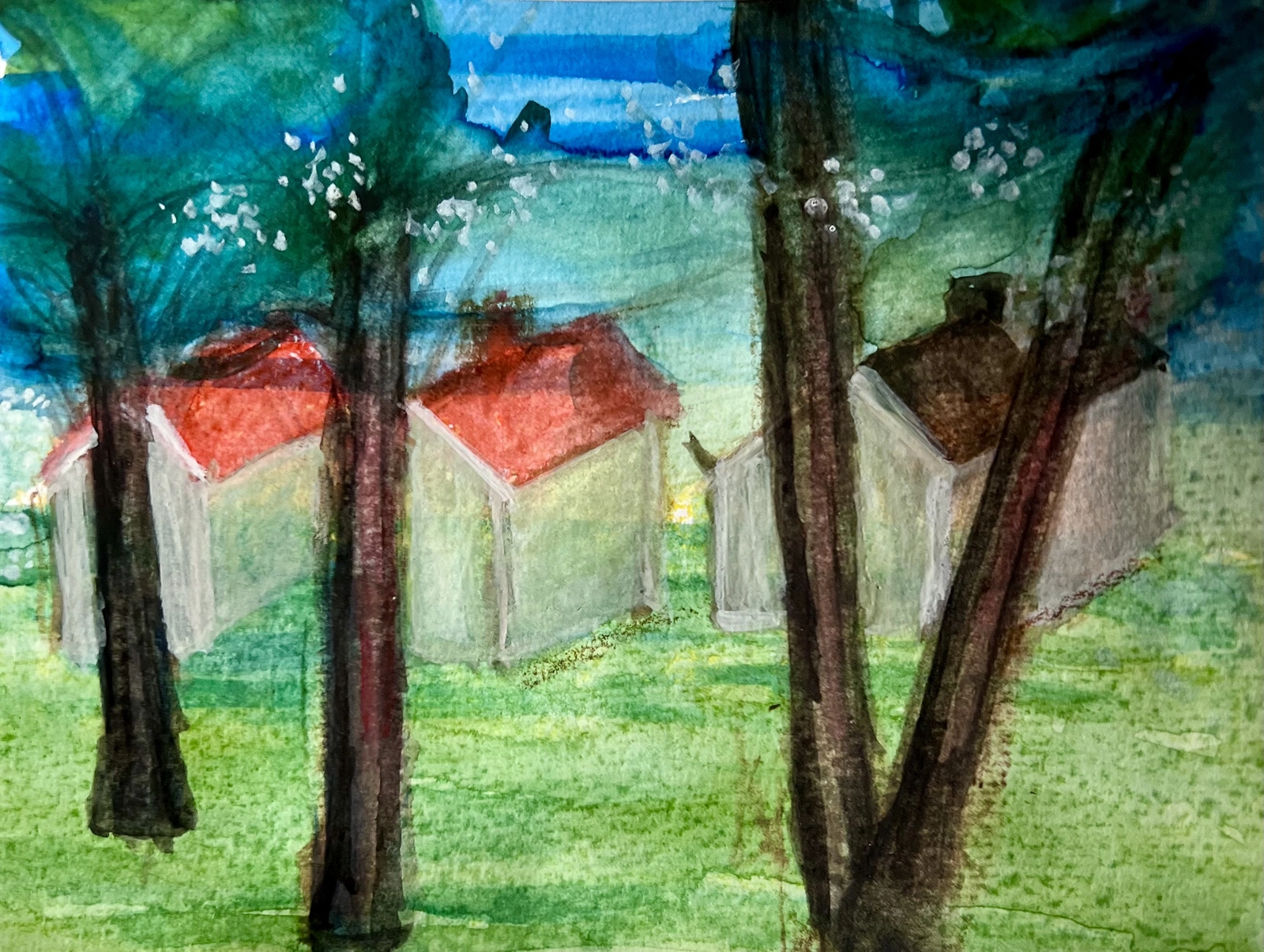 Akvarell av Bodil P