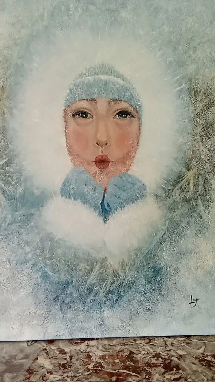 Oljemålning Vinter av Ludmila Johansson