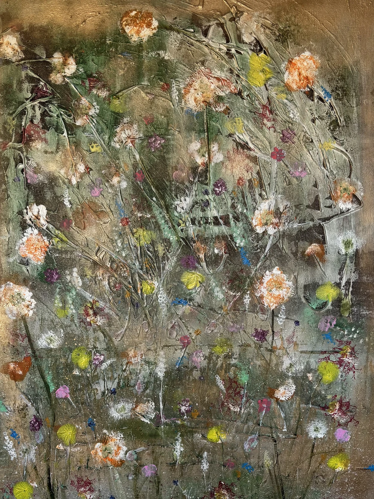 Akrylmålning Wild bloom av Donna Lee Johansson