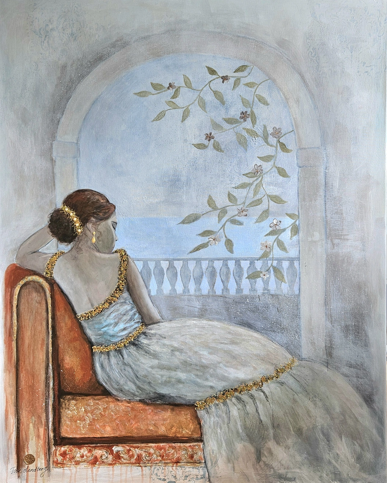 Akrylmålning All alone av Tove Landberg