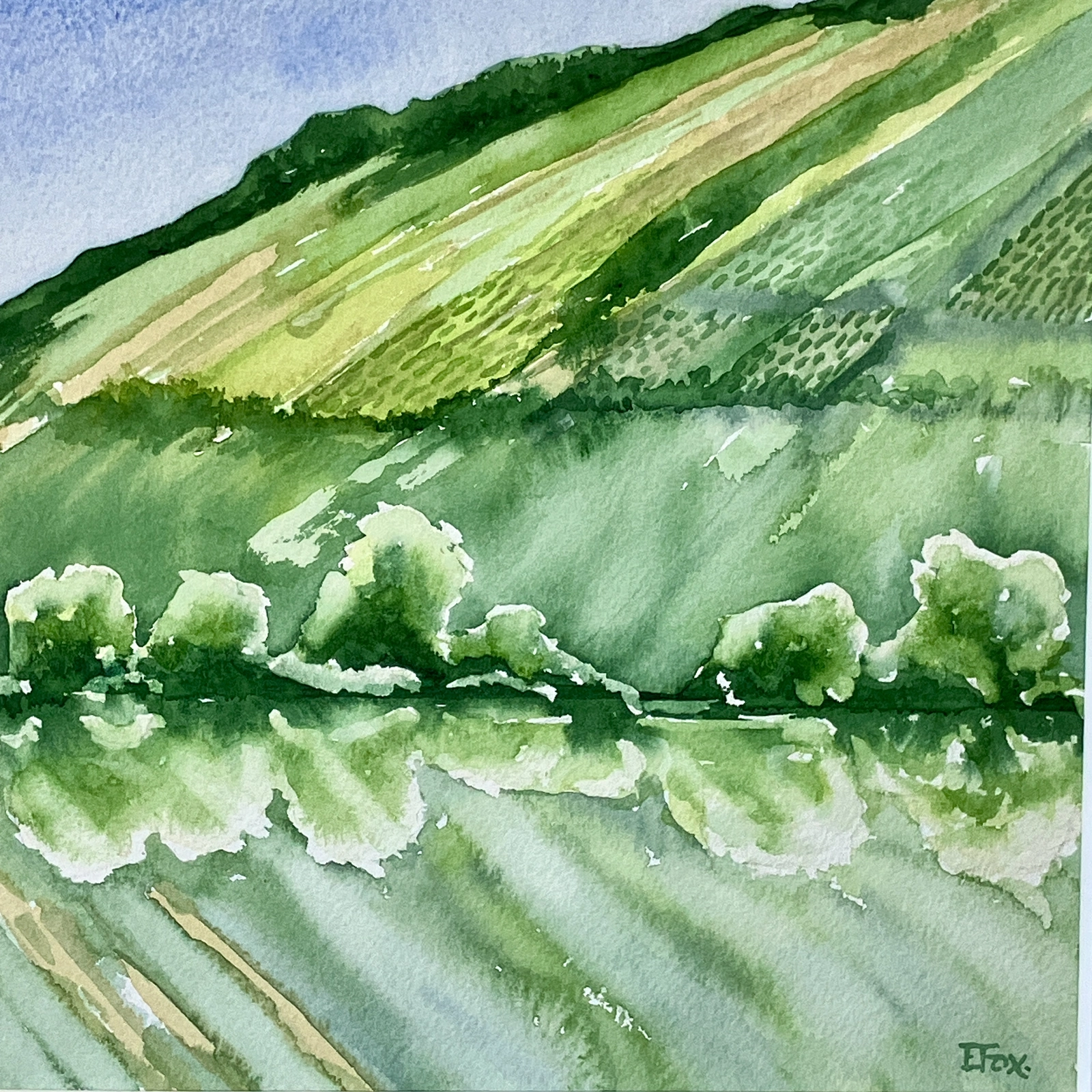 Akvarell Mosel 1 av Eva Fox