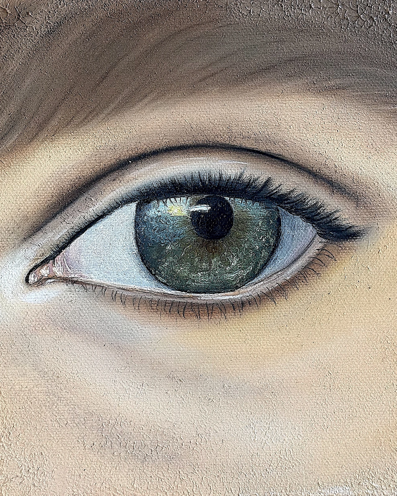 Oljemålning Ocean Eyes av Isabella Hawliczek Binkowska