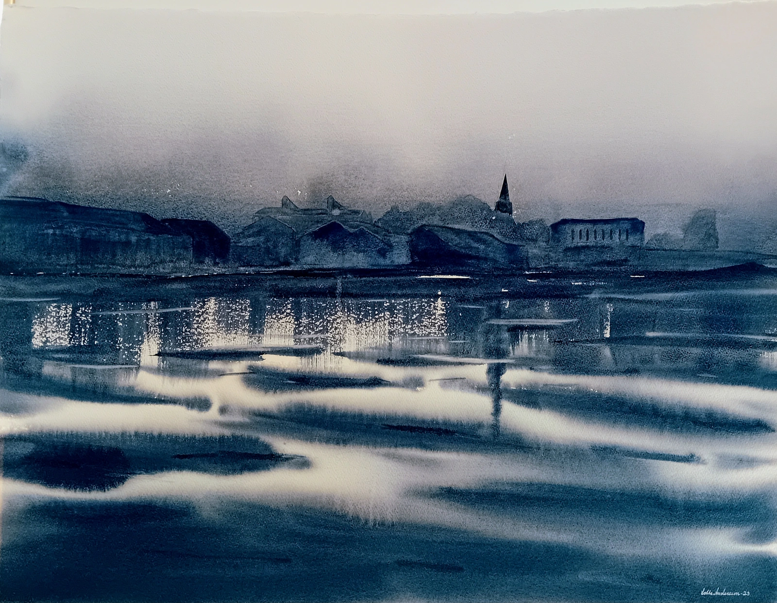 Akvarell Koppardalen av Lotta Andersson
