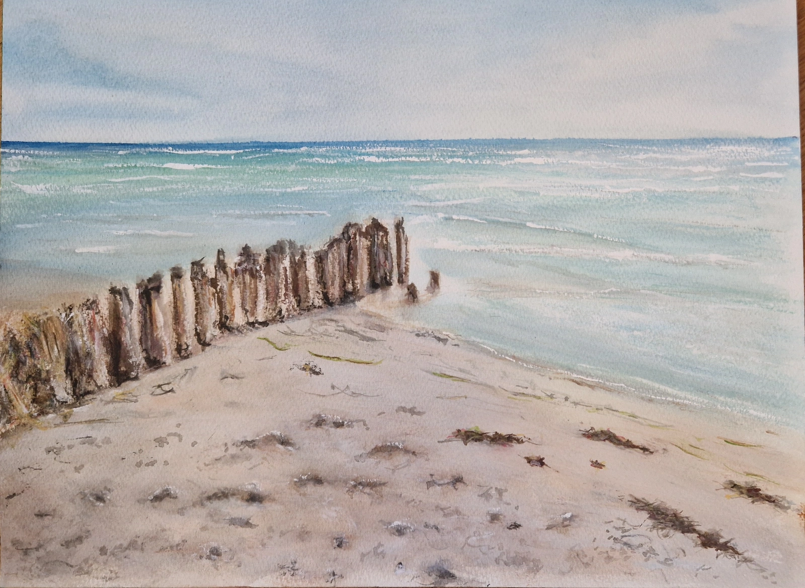 Akvarell Falsterbo_Summer av Anna Maria Puig Molina
