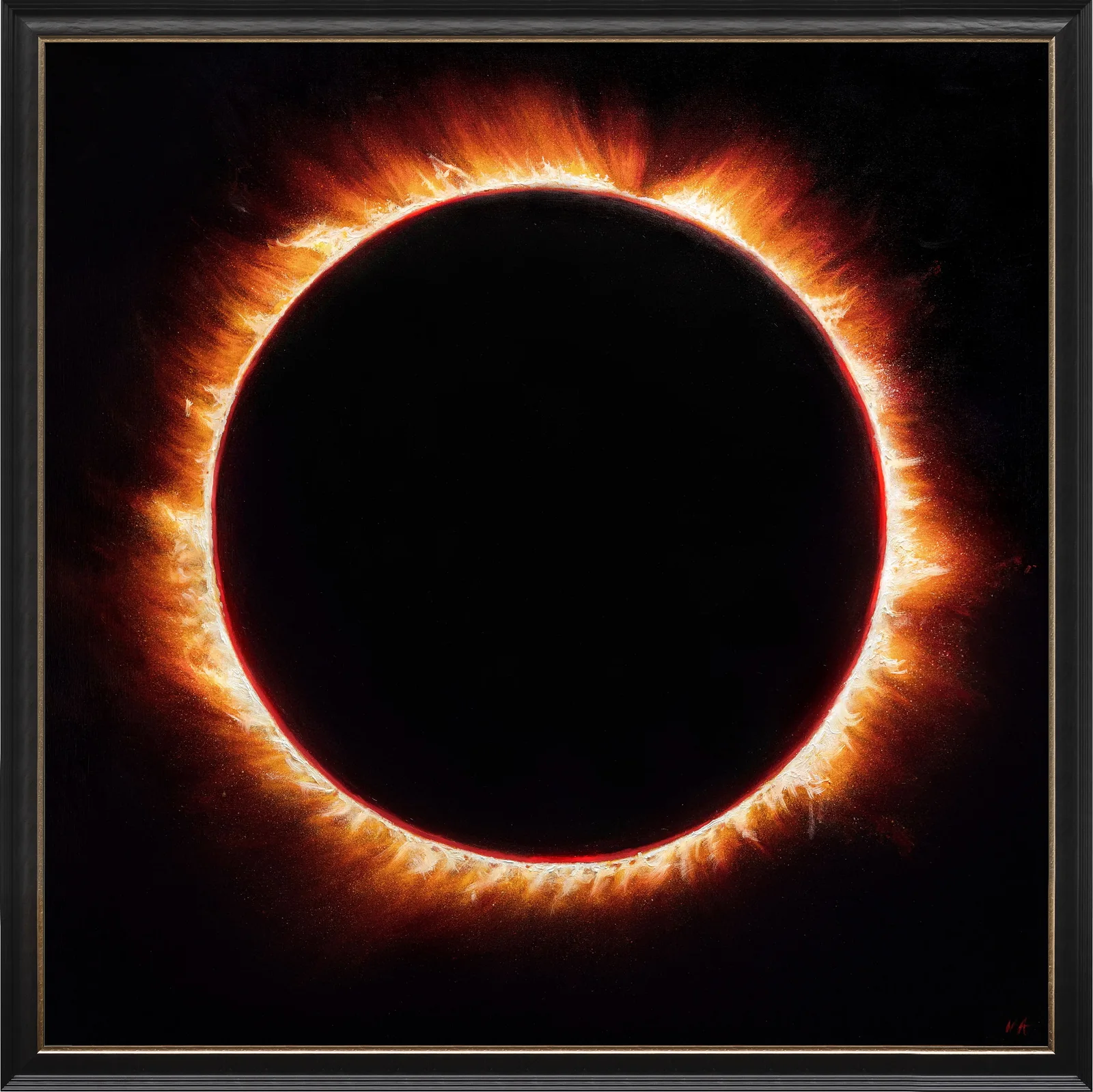 Oljemålning The Eclipse av Victor Ajayi