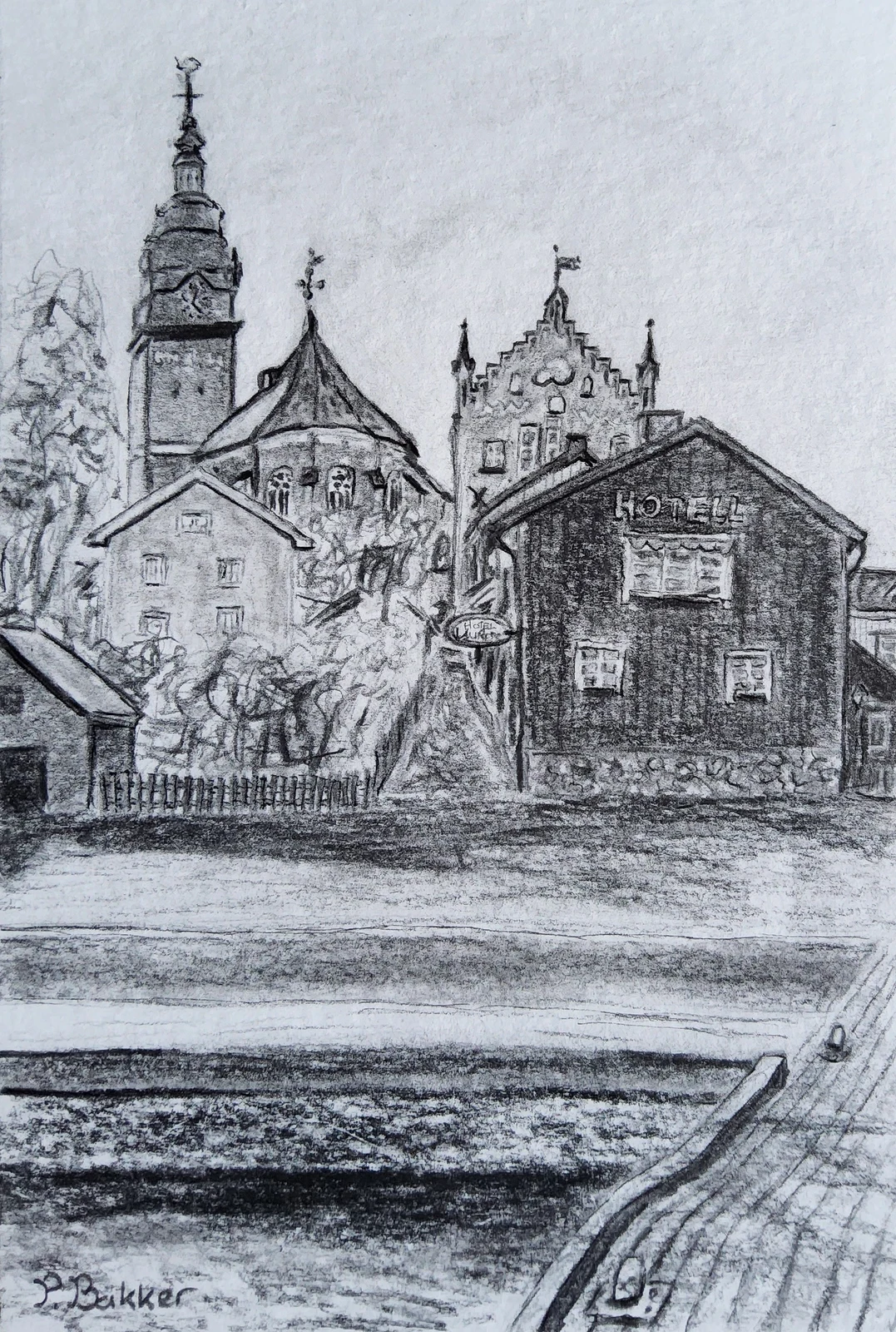 Mini Strängnäs vy 1 av Paula Bakker