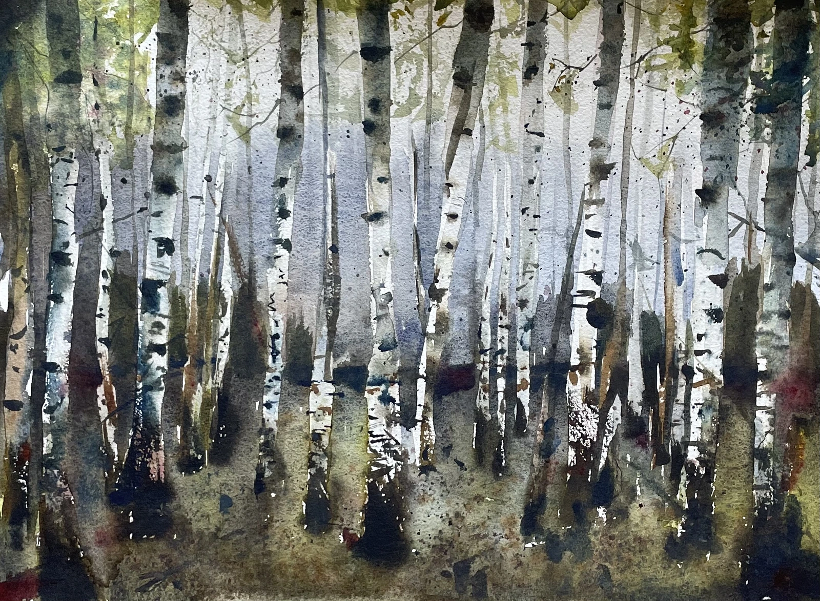 Akvarell Trollskog av Martin Hartmann