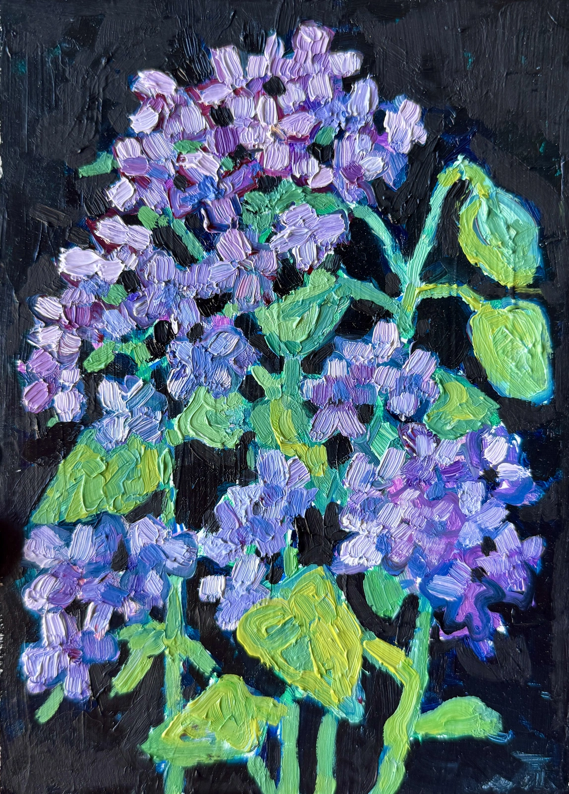 Oljemålning Blomma miniatyr av Ekaterina Dutkevich