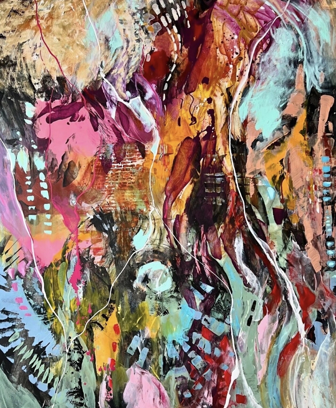 Akrylmålning Amalfi av Anne-lee Andersson