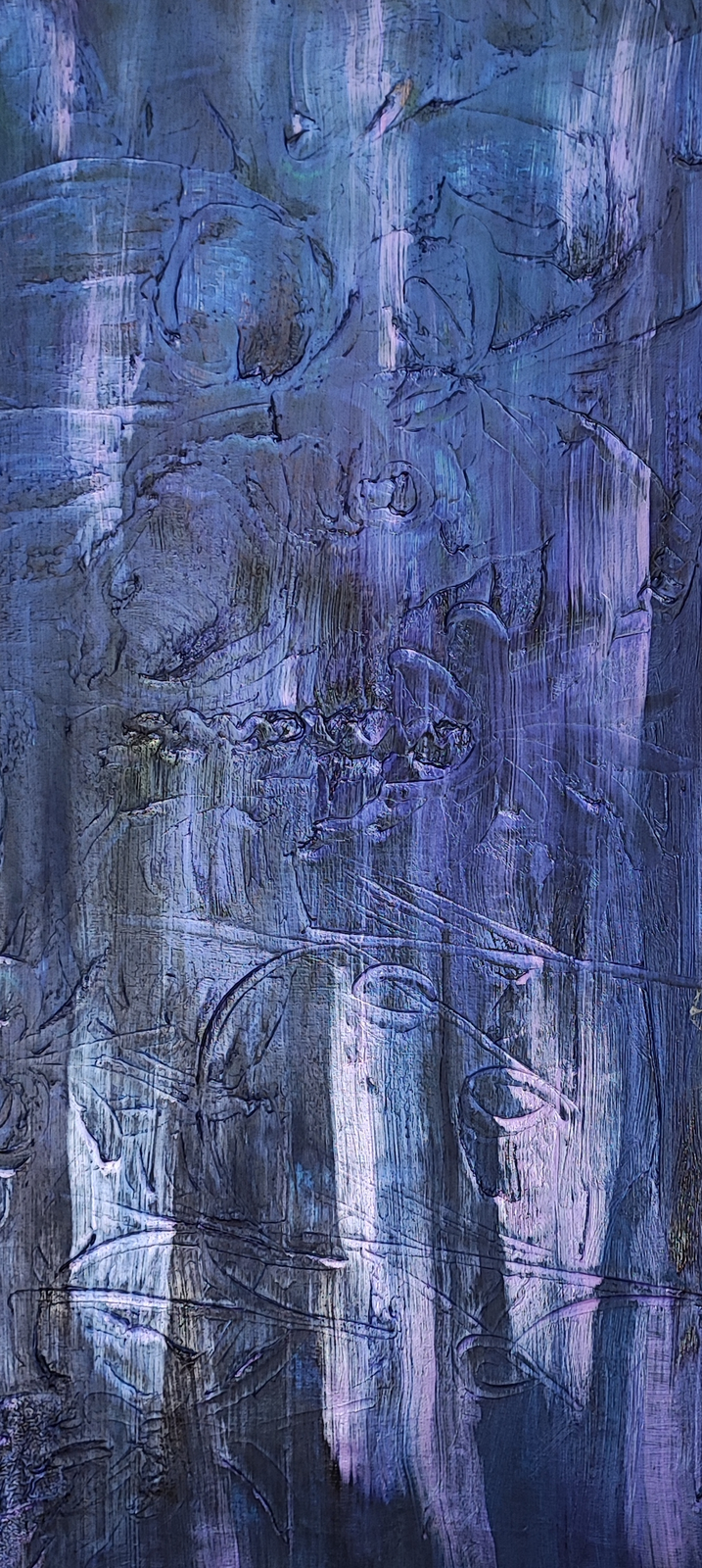 Akrylmålning Purple love av Sandra Petersson