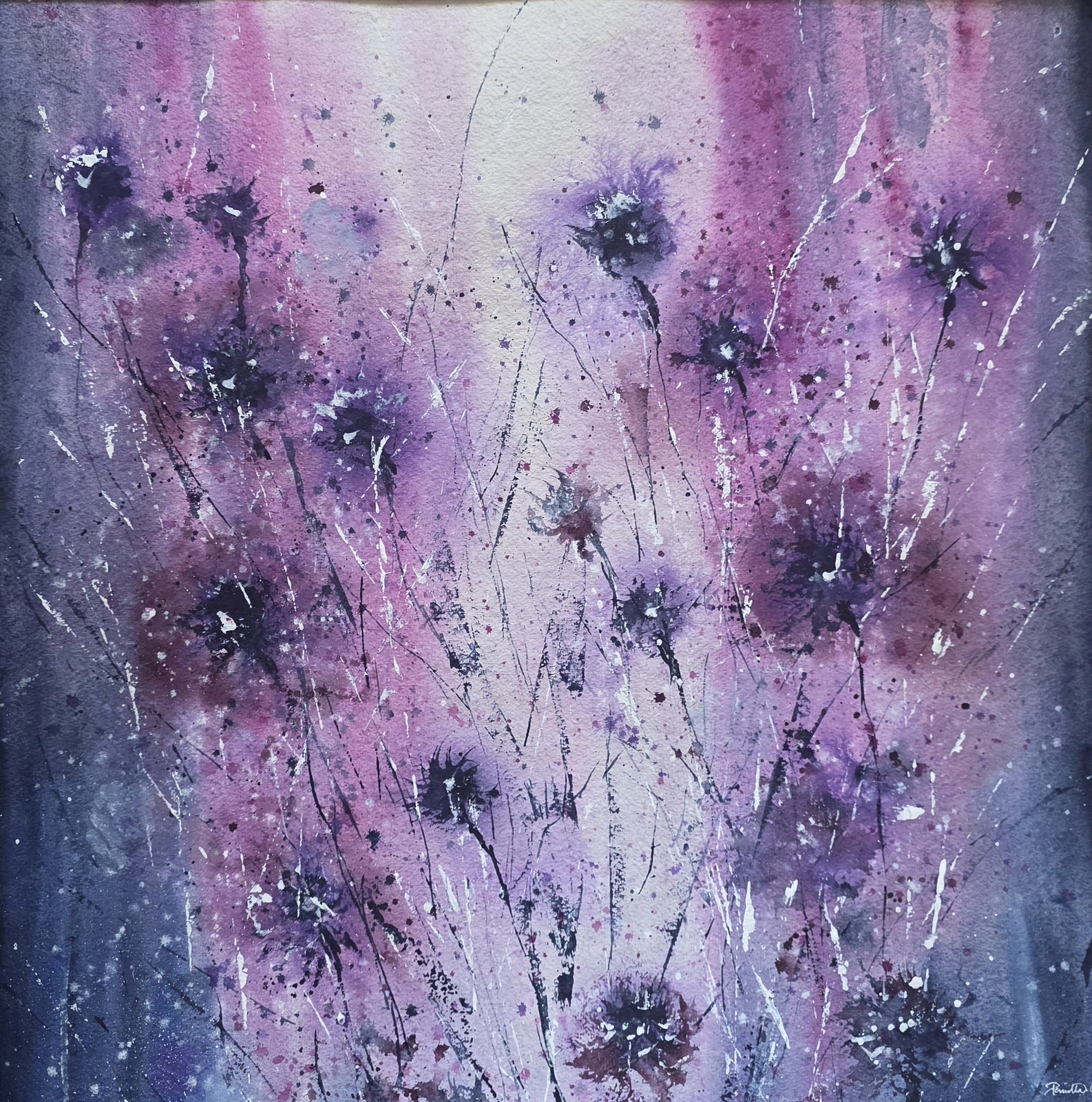Akvarell Sparkling Botanicals av Pernilla Carlsson