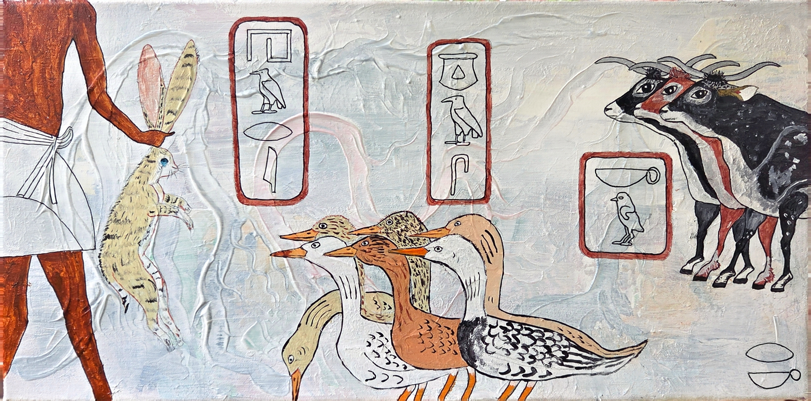 Akrylmålning Egyptiska fantasi av Roger Karlsson