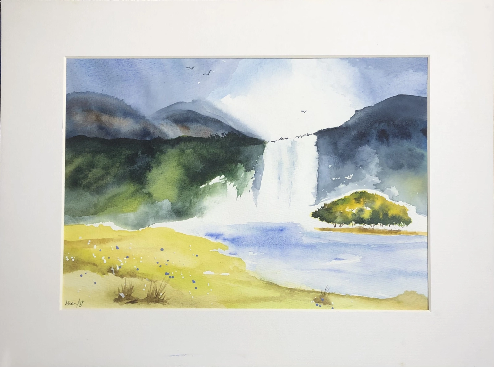 Akvarell Nature av Hélena Melind