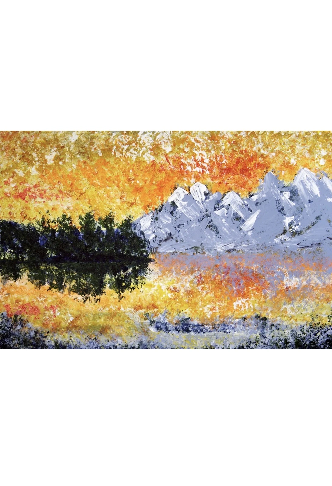 Akrylmålning Mountain av Johanna Lagerström