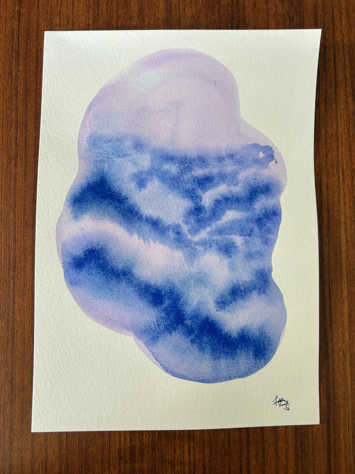 Akvarell Ocean / Cloud / Mist av Isabella Thorsell