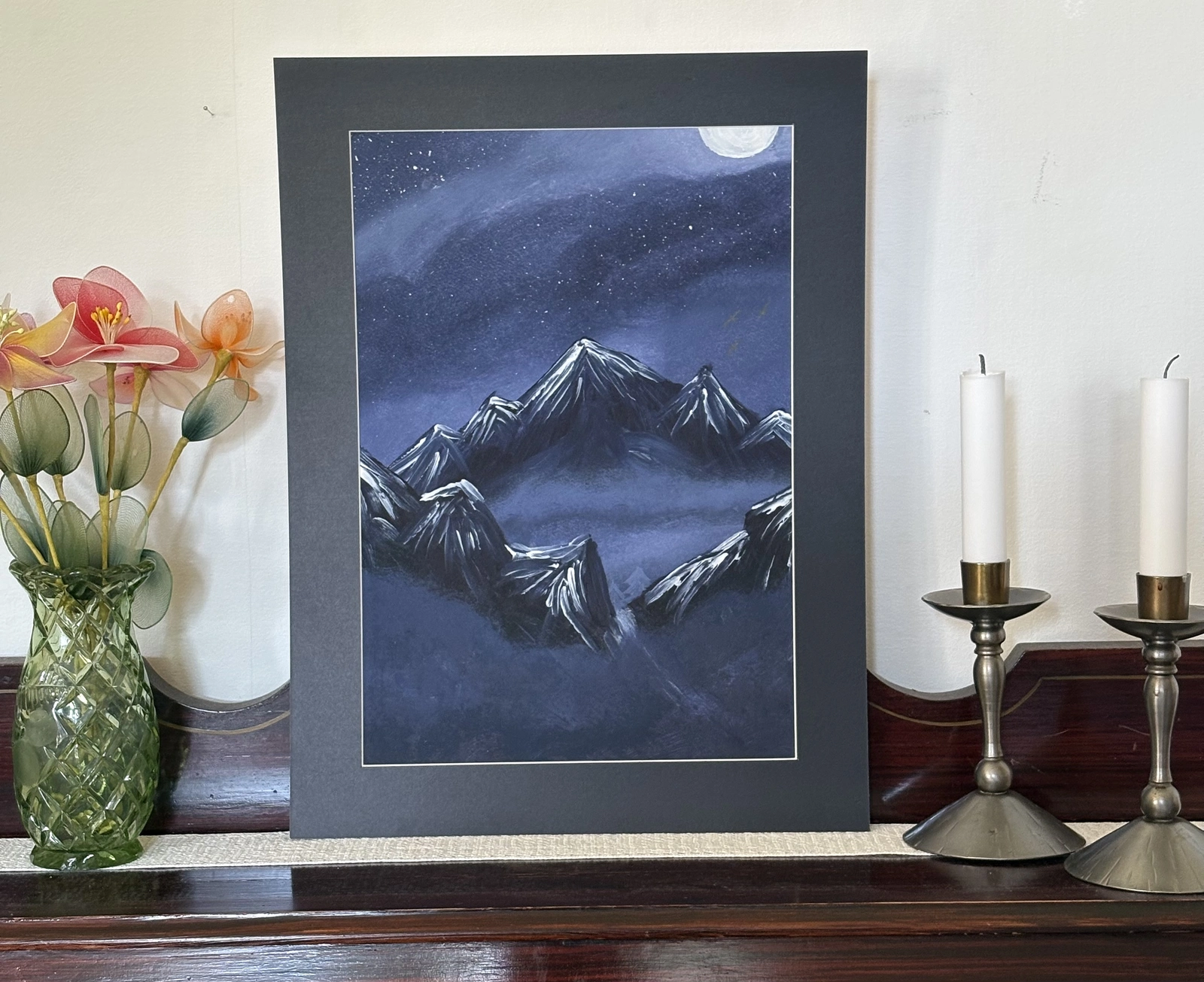 Akrylmålning Dimmiga Bergen av Acmpainting