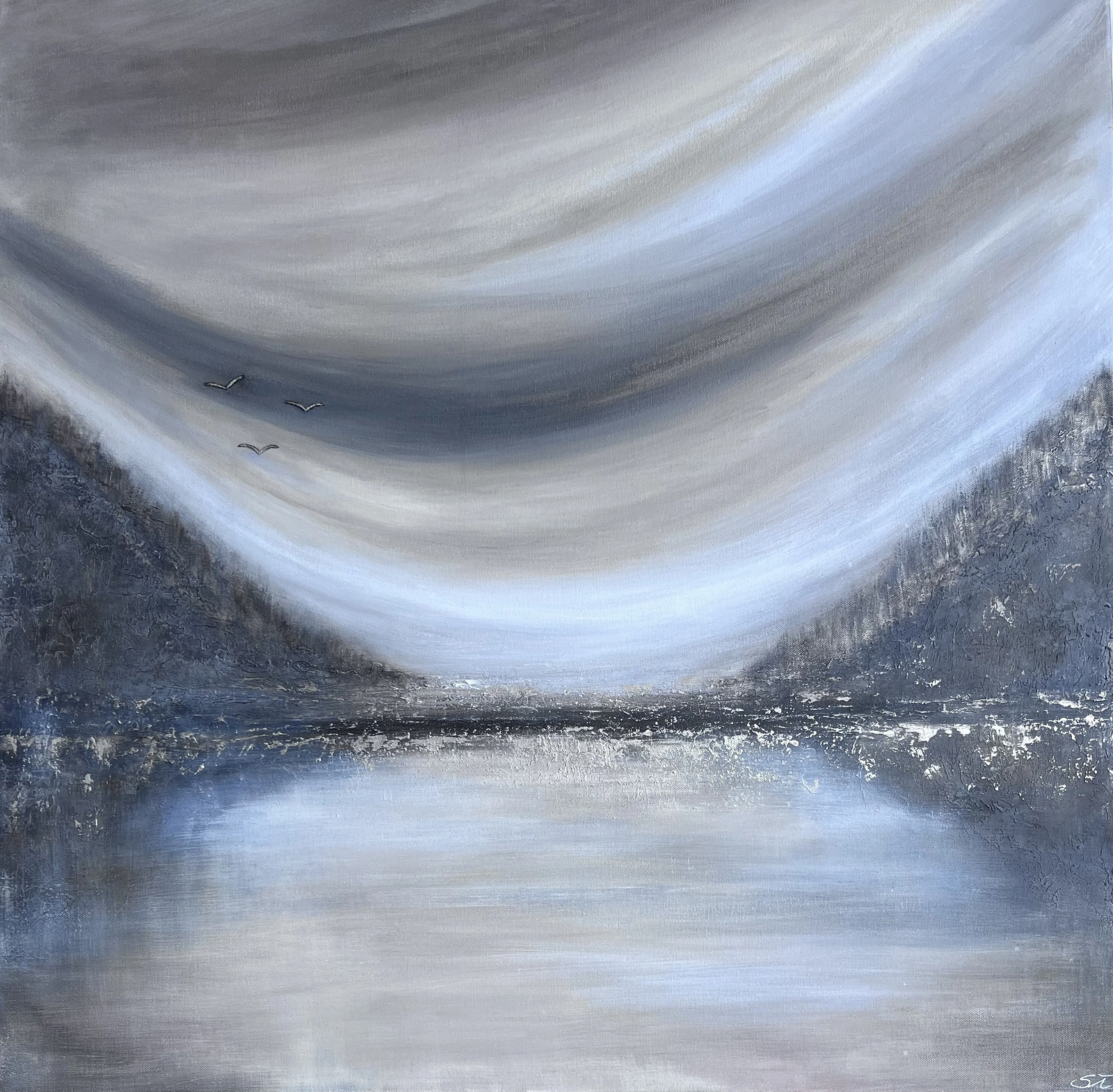 Akrylmålning Stillness av Susanne Tall