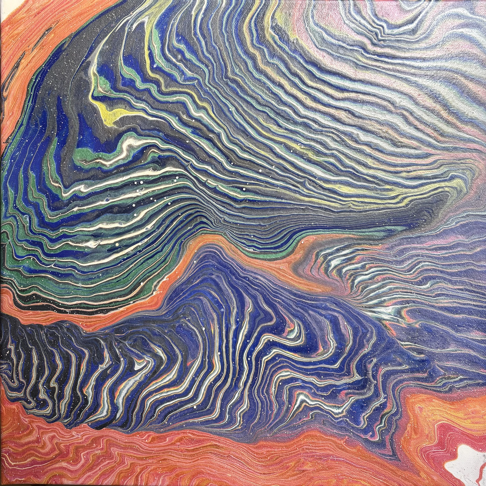 Akrylmålning Kontinenter av Acmpainting