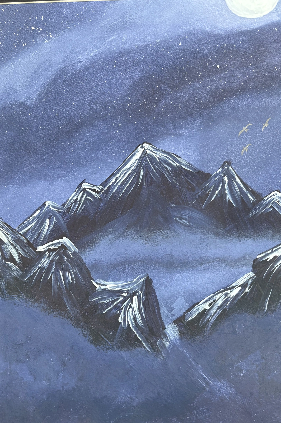 Akrylmålning Dimmiga Bergen av Ann-Christin (Acmpainting) Martinsson