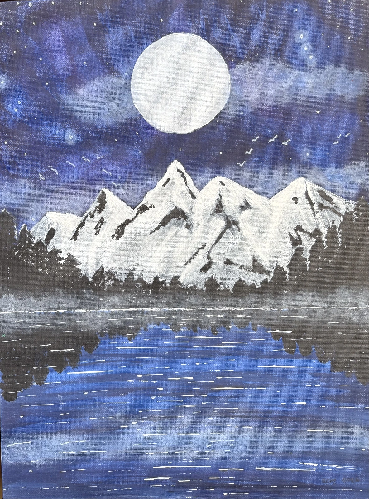 Akrylmålning Natten av Ann-Christin (Acmpainting) Martinsson
