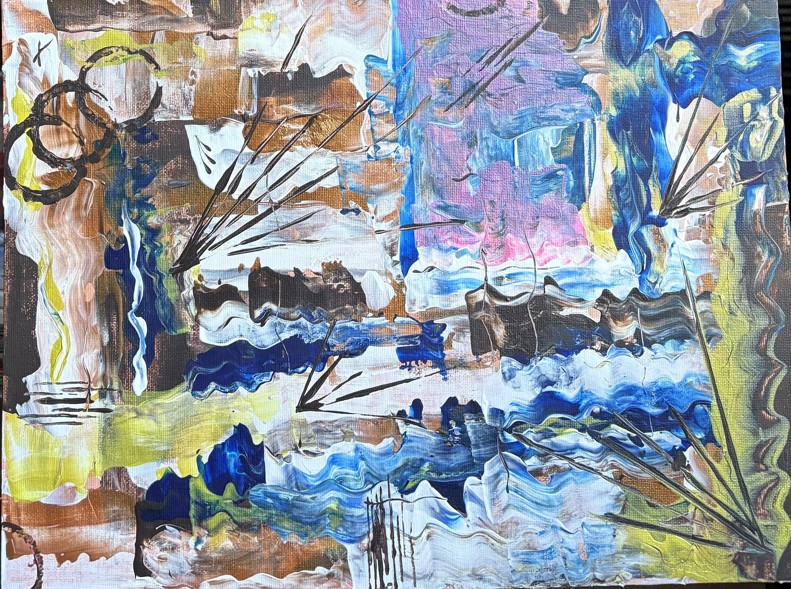 Akrylmålning Strålar av Ann-Christin (Acmpainting) Martinsson