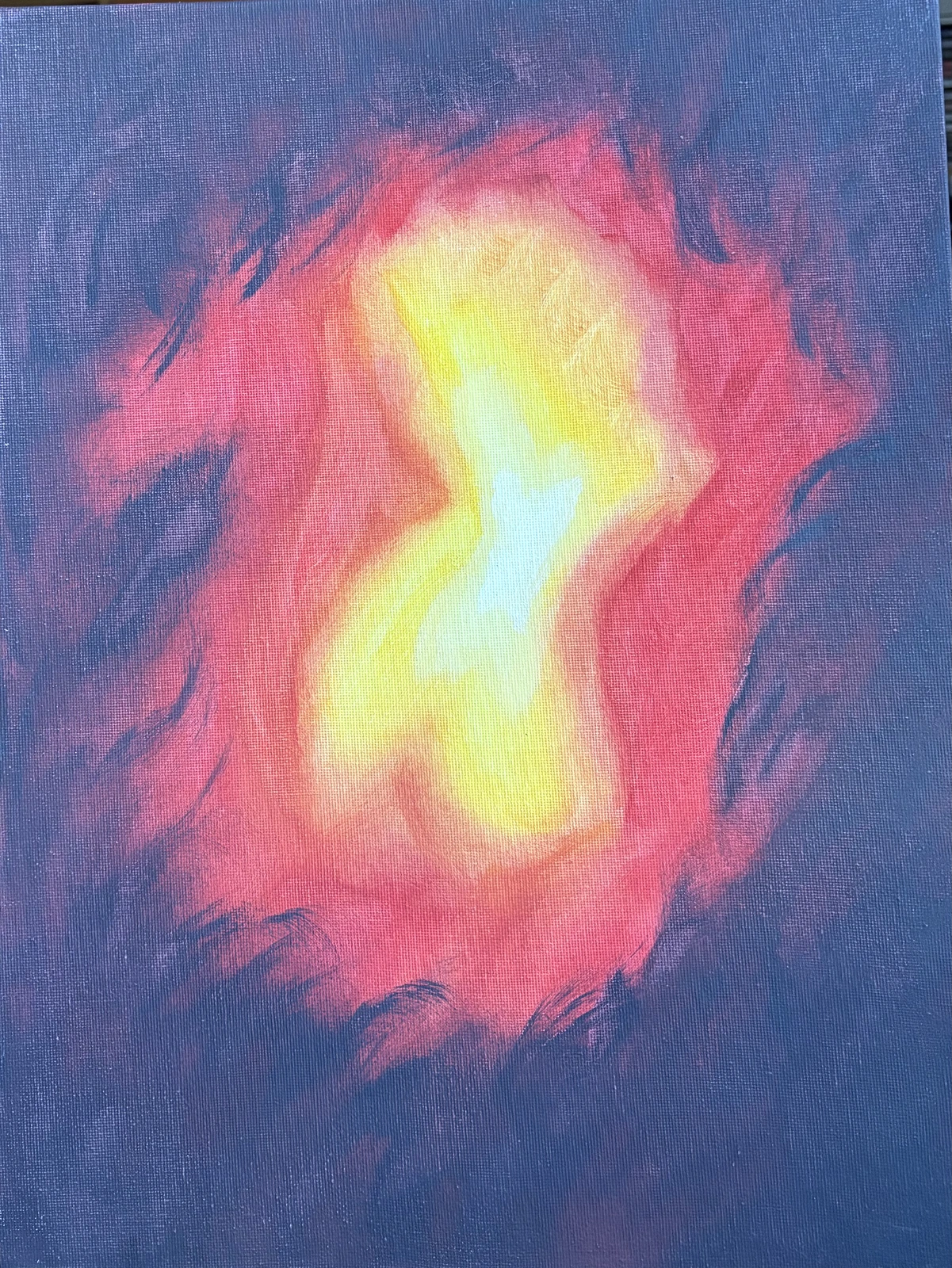 Akrylmålning Ängel av Ann-Christin (Acmpainting) Martinsson