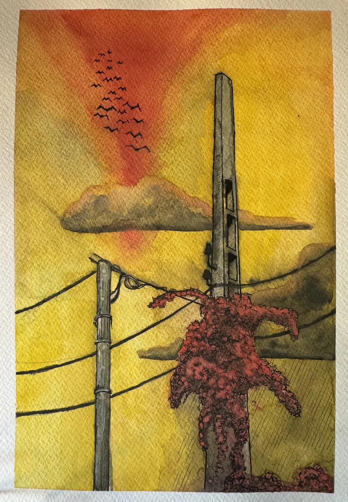 Akvarell Untitled av Jesper Paulson